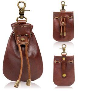 Small Vintage Medieval Drawstring Belt Pouch